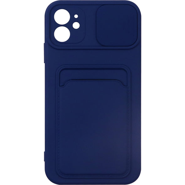 Brilliance LUX iPhone 11 Push window card case Navy Blue