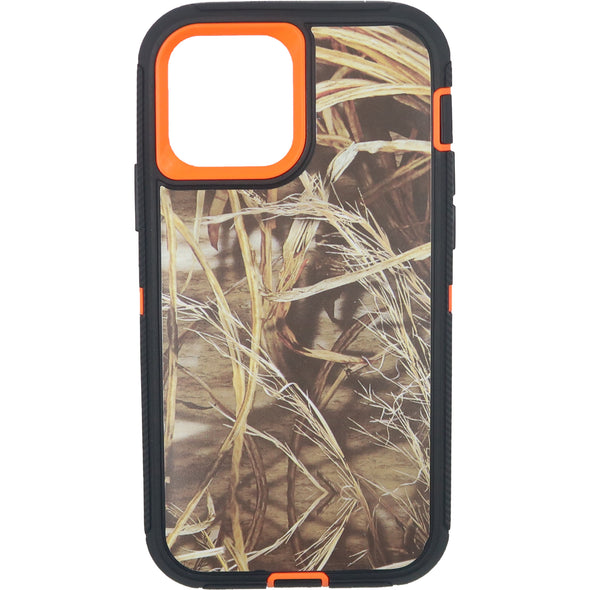 Brilliance HEAVY DUTY iPhone 12 / iPhone 12 Pro Camo Series Case Orange