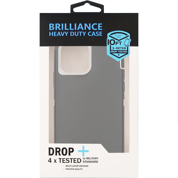 Brilliance HEAVY DUTY iPhone 12 / iPhone 12 Pro Pro Series Case Grey