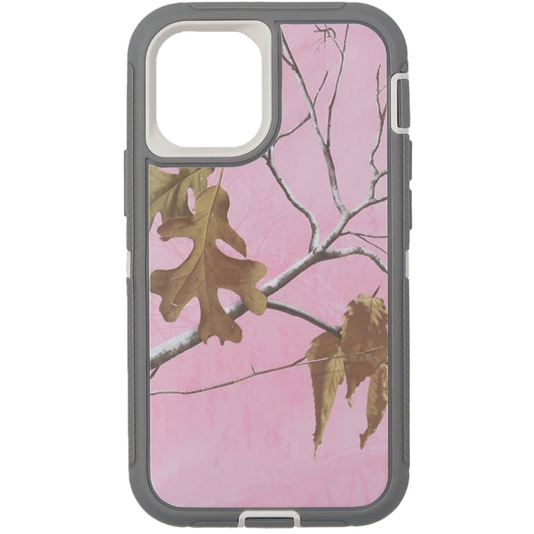 Brilliance HEAVY DUTY iPhone 12 Mini Camo Series Case Pink and Grey