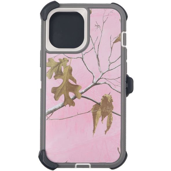 Brilliance HEAVY DUTY iPhone 12 Pro Max Camo Series Case Pink and Grey