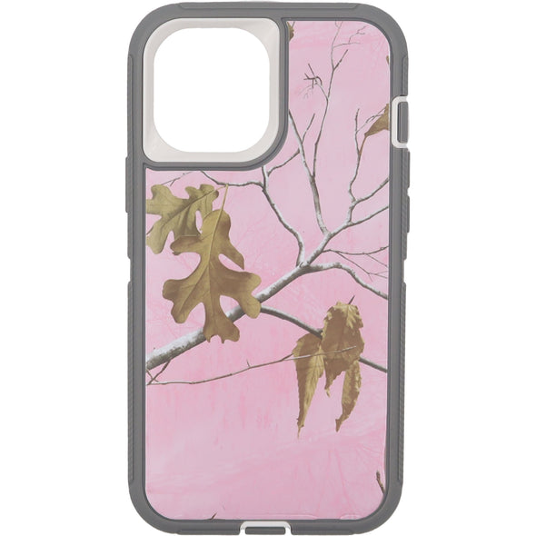 Brilliance HEAVY DUTY iPhone 12 Pro Max Camo Series Case Pink and Grey