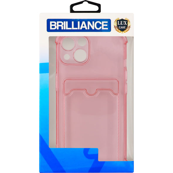 Brilliance LUX iPhone 13 Anti-Drop Card Holder Case Pink