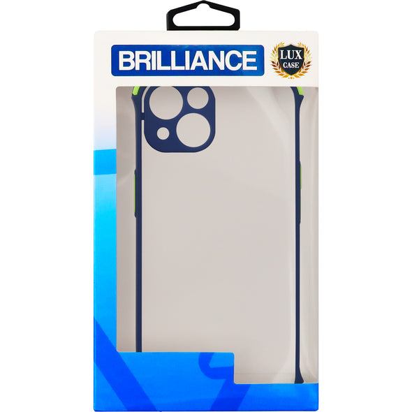 Brilliance LUX iPhone 13 Hawkeye Anti Fall Skin Feel Combo Case Dark Blue