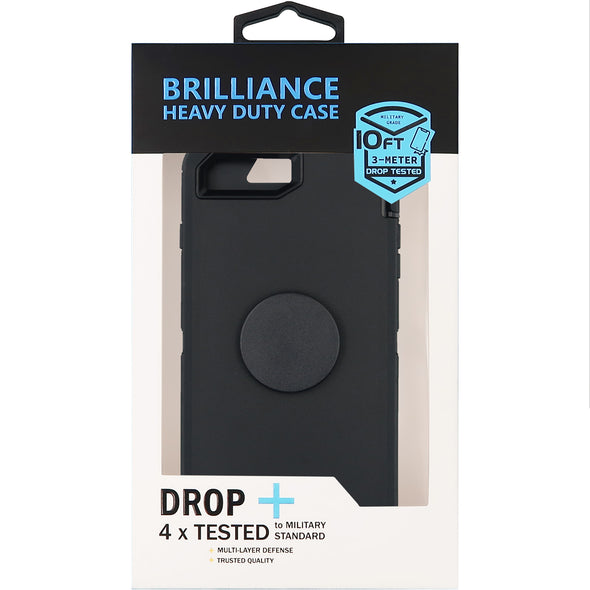 Brilliance HEAVY DUTY iPhone 7 Plus / 8 Plus Pop Pro Series Case Black