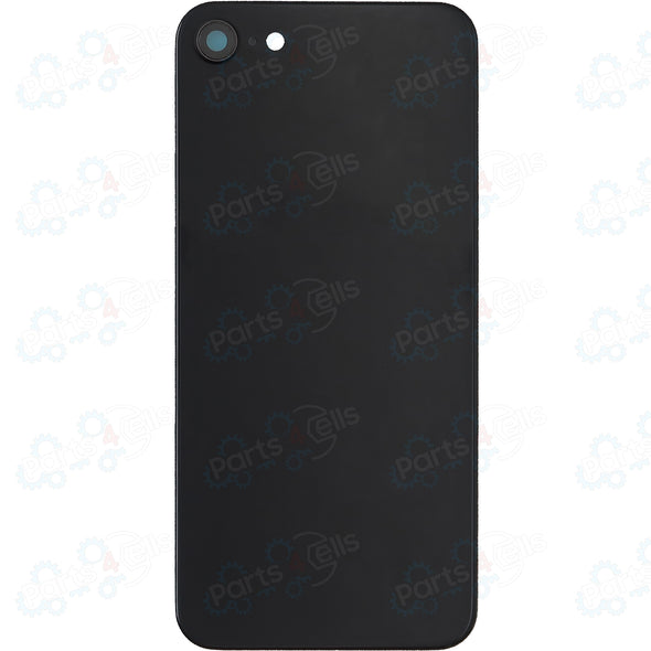 iPhone 8 Back Glass w/ Camera Lens Black (No logo)