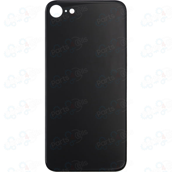 iPhone 8 Back Glass without Camera Lens Black (No Logo)