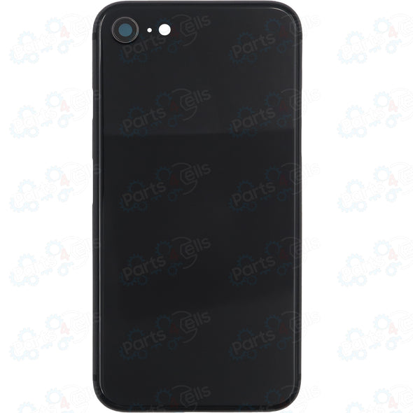 iPhone 8 Back Housing w/ Small Parts Black (No Logo)