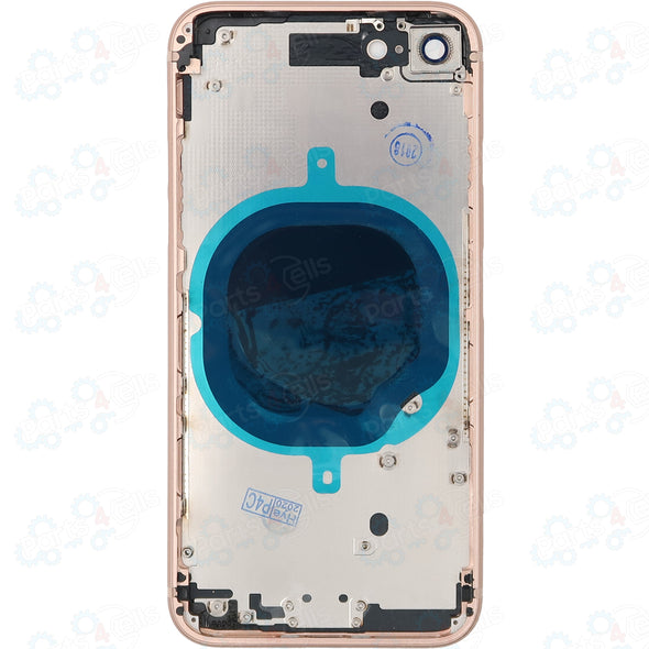 iPhone 8 Back Housing w/ Small Parts Gold (No Logo)