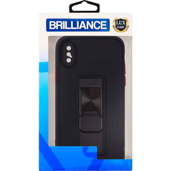 Brilliance LUX iPhone X Two-tone Skin Feel Functional Case Black