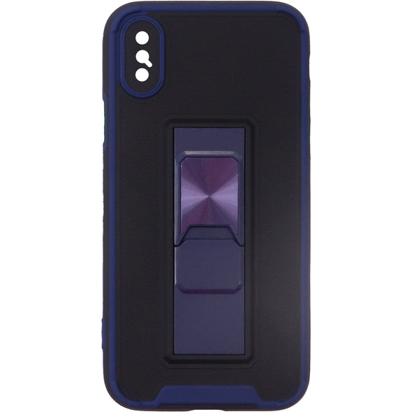 Brilliance LUX iPhone X Two-tone Skin Feel Functional Case Navy Blue