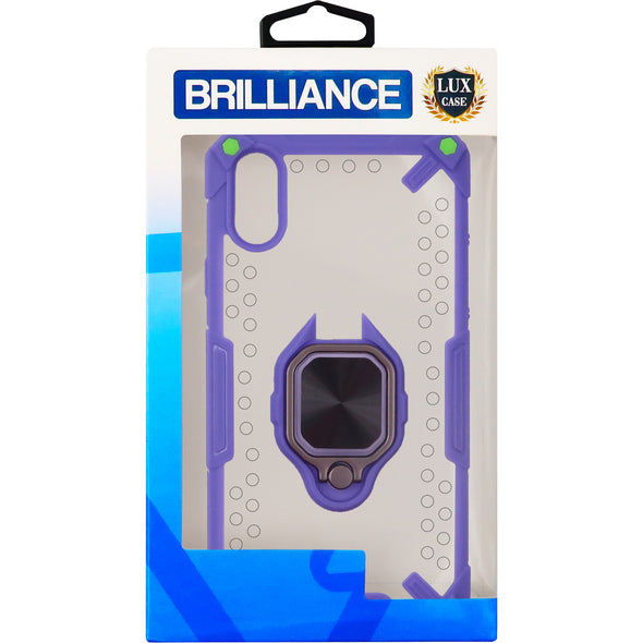 Brilliance LUX iPhone X Vulcan Warrior Case Purple