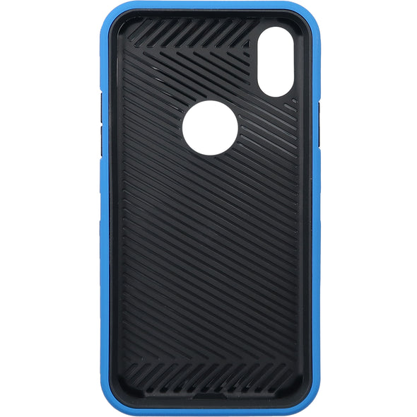 SAFIRE iPhone X / XS Rugged w/ Tempered Glass Case Blue