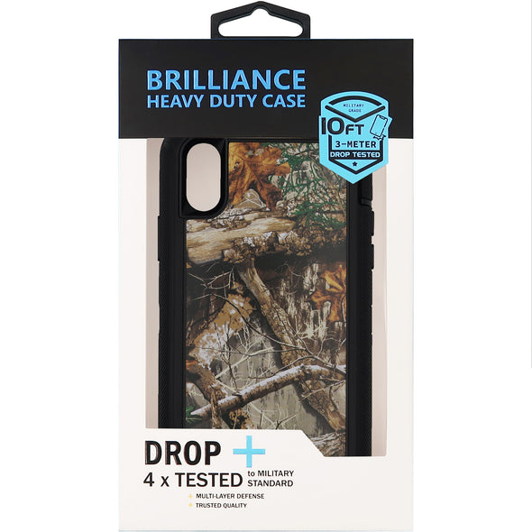 Brilliance HEAVY DUTY iPhone X / XS Camo Series Case Black