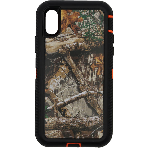 Brilliance HEAVY DUTY iPhone X / XS Camo Series Case Orange