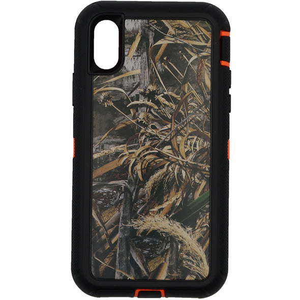 Brilliance HEAVY DUTY iPhone X / XS Camo Series Case Orange