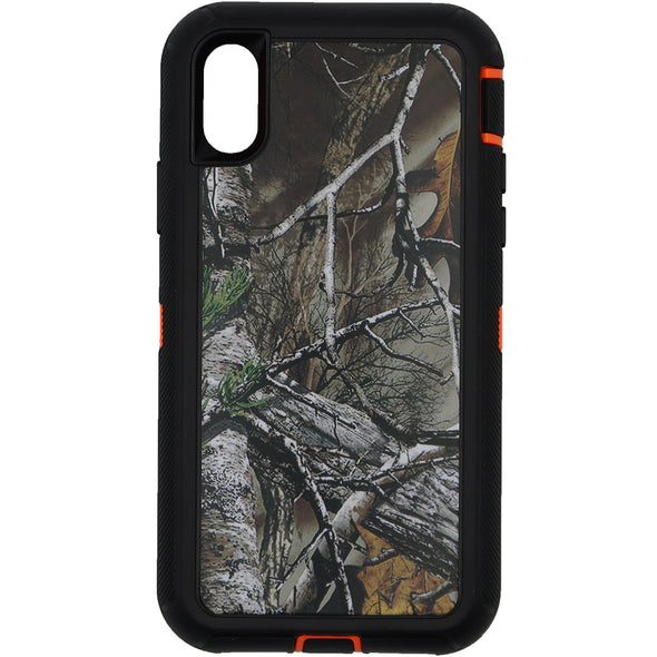 Brilliance HEAVY DUTY iPhone X / XS Camo Series Case Orange