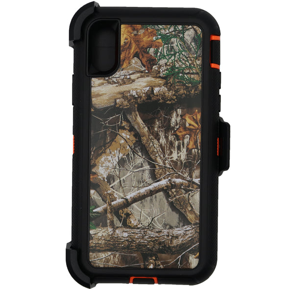 Brilliance HEAVY DUTY iPhone X / XS Camo Series Case Orange