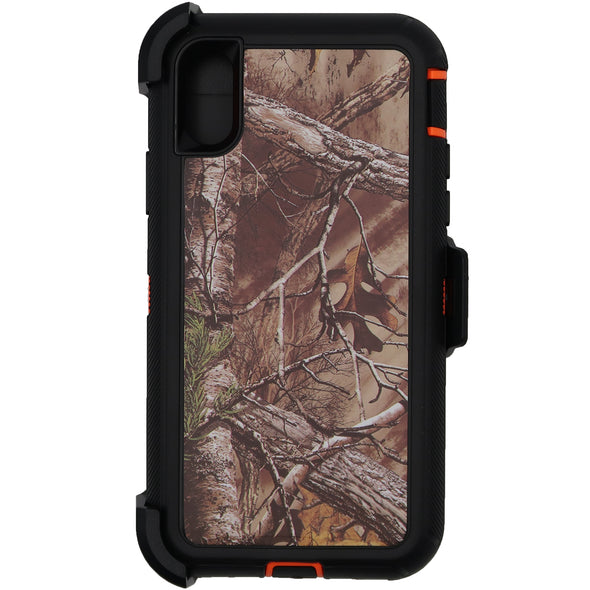 Brilliance HEAVY DUTY iPhone X / XS Camo Series Case Orange