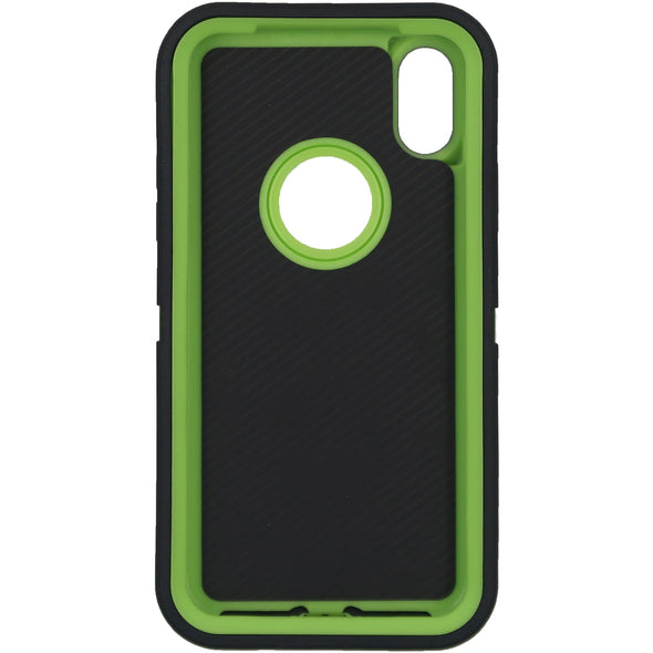 Brilliance HEAVY DUTY iPhone X / XS Camo Series Case with Circle Hole Green