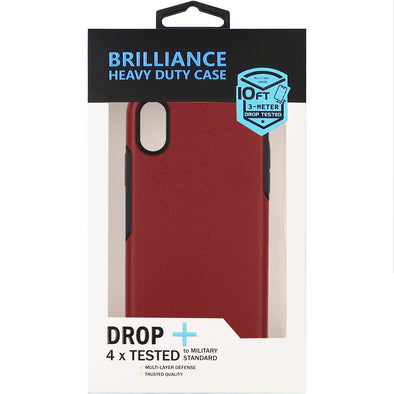 Brilliance HEAVY DUTY iPhone X / XS Slim Series Case Red