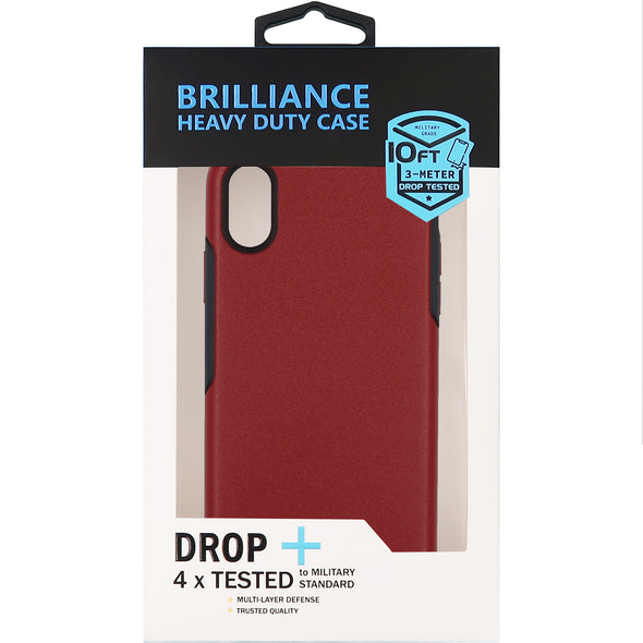 Brilliance HEAVY DUTY iPhone X / XS Slim Series Case Red