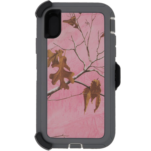 iPhone XR Camo Series Case Pink and White