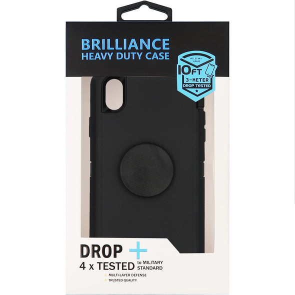 Brilliance HEAVY DUTY iPhone XR Pop Pro Series Case Black