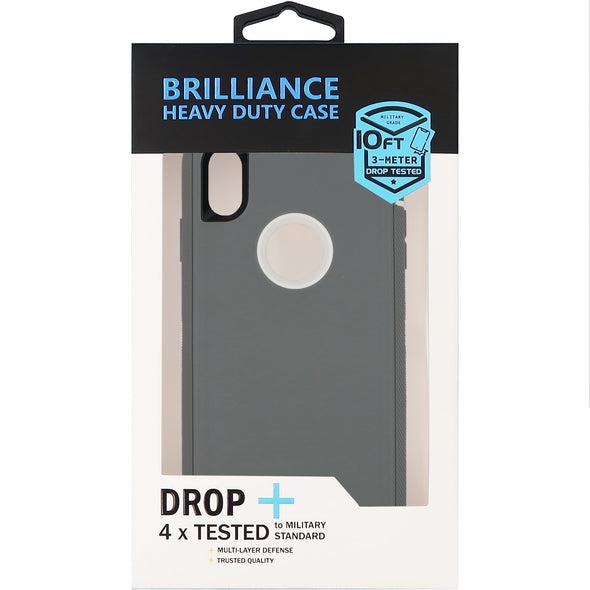 Brilliance HEAVY DUTY iPhone XS Max Pro Series Case Grey