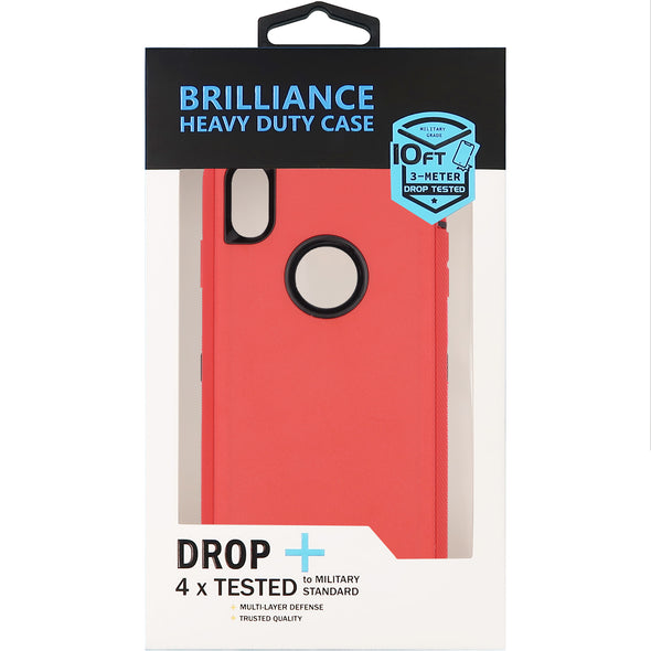 Brilliance HEAVY DUTY iPhone XS Max Pro Series Case Red